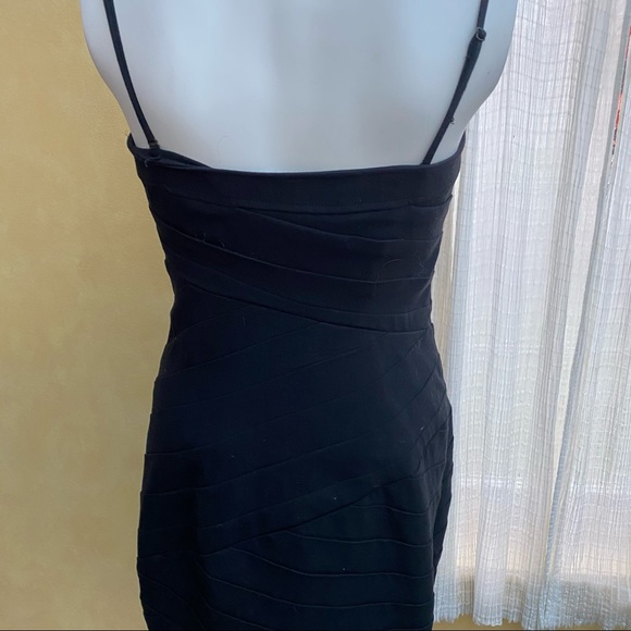 Tracy Reese corset black dress strappy LBD sweetheart neckline size 6 - Picture 3 of 6